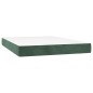 vidaXL Boxspringbett mit Matratze Dunkelgrün 140x190 cm Samt vidaXL Boxspringbett mit Matratze Dunkelgrün 140x190 cm Samt