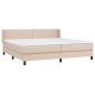 vidaXL Boxspringbett Matratze Cappuccino-Braun 200x200cm Kunstleder vidaXL Boxspringbett Matratze Cappuccino-Braun 200x200cm Kunstleder