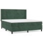 vidaXL Boxspringbett mit Matratze Dunkelgrün 160x200 cm Samt vidaXL Boxspringbett mit Matratze Dunkelgrün 160x200 cm Samt