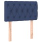 vidaXL Boxspringbett mit Matratze & LED Blau 80x200 cm Stoff vidaXL Boxspringbett mit Matratze & LED Blau 80x200 cm Stoff