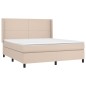 vidaXL Boxspringbett Matratze Cappuccino-Braun 160x200 cm Kunstleder vidaXL Boxspringbett Matratze Cappuccino-Braun 160x200 cm Kunstleder