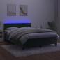 vidaXL Boxspringbett mit Matratze & LED Dunkelgrün 140x200 cm Samt vidaXL Boxspringbett mit Matratze & LED Dunkelgrün 140x200 cm Samt