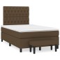 vidaXL Boxspringbett mit Matratze Dunkelbraun 120x200 cm Stoff vidaXL Boxspringbett mit Matratze Dunkelbraun 120x200 cm Stoff