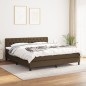 vidaXL Boxspringbett mit Matratze Dunkelbraun 160x200 cm Stoff vidaXL Boxspringbett mit Matratze Dunkelbraun 160x200 cm Stoff