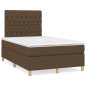 vidaXL Boxspringbett mit Matratze Dunkelbraun 120x200 cm Stoff vidaXL Boxspringbett mit Matratze Dunkelbraun 120x200 cm Stoff