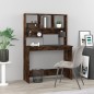 vidaXL Schreibtisch mit Regal Räuchereiche 102x45x148 cm Holzwerkstoff vidaXL Schreibtisch mit Regal Räuchereiche 102x45x148 cm Holzwerkstoff