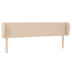 vidaXL Kopfteil mit Ohren Cappuccino-Braun 203x23x78/88 cm Kunstleder