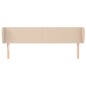 vidaXL Kopfteil mit Ohren Cappuccino-Braun 203x23x78/88 cm Kunstleder