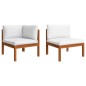 vidaXL 4-Sitzer-Gartensofa mit Kissen Massivholz Akazie