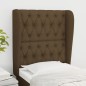 vidaXL Kopfteil mit Ohren Dunkelbraun 83x23x118/128 cm Stoff vidaXL Kopfteil mit Ohren Dunkelbraun 83x23x118/128 cm Stoff