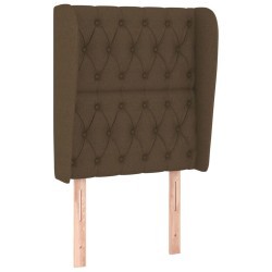 vidaXL Kopfteil mit Ohren Dunkelbraun 83x23x118/128 cm Stoff