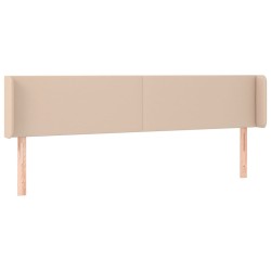 vidaXL Kopfteil mit Ohren Cappuccino-Braun 203x16x78/88 cm Kunstleder