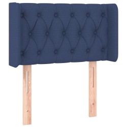 vidaXL Kopfteil mit Ohren Blau 83x16x78/88 cm Stoff