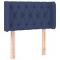 vidaXL Kopfteil mit Ohren Blau 83x16x78/88 cm Stoff vidaXL Kopfteil mit Ohren Blau 83x16x78/88 cm Stoff