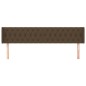 vidaXL Kopfteil mit Ohren Dunkelbraun 203x16x78/88 cm Stoff