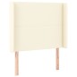 vidaXL Kopfteil mit Ohren Creme 93x16x118/128 cm Kunstleder