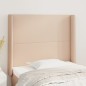 vidaXL Kopfteil mit Ohren Cappuccino-Braun 103x16x118/128cm Kunstleder