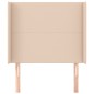 vidaXL Kopfteil mit Ohren Cappuccino-Braun 103x16x118/128cm Kunstleder