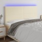 vidaXL LED Kopfteil Creme 180x5x118/128 cm Kunstleder vidaXL LED Kopfteil Creme 180x5x118/128 cm Kunstleder