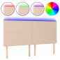 vidaXL LED Kopfteil Cappuccino-Braun 200x5x118/128cm Kunstleder vidaXL LED Kopfteil Cappuccino-Braun 200x5x118/128cm Kunstleder