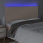 vidaXL LED Kopfteil Cappuccino-Braun 200x5x118/128cm Kunstleder vidaXL LED Kopfteil Cappuccino-Braun 200x5x118/128cm Kunstleder