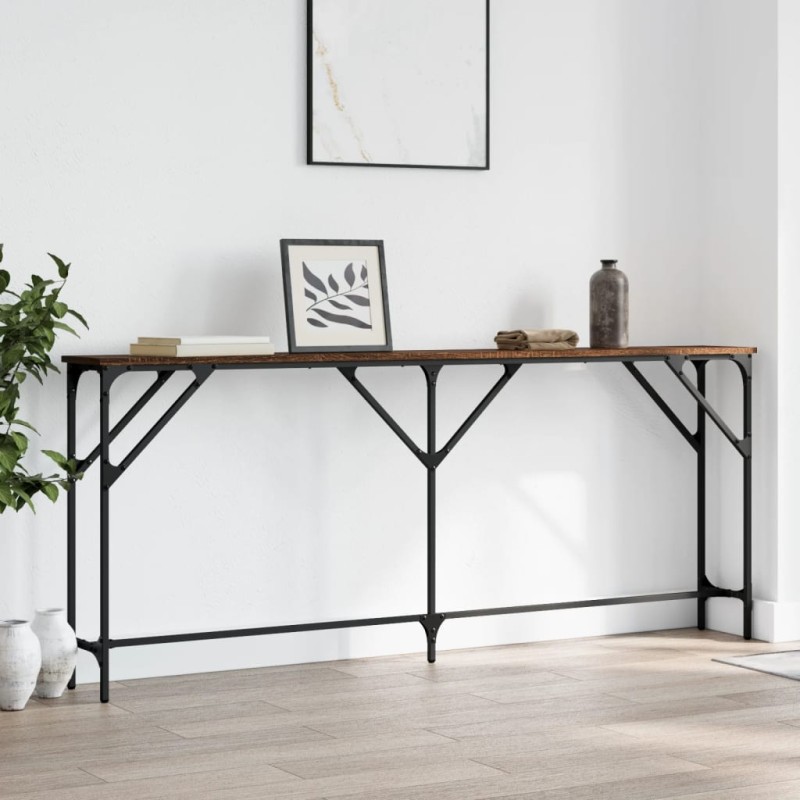 vidaXL Konsolentisch Braun Eichen-Optik 180x23x75 cm Holzwerkstoff vidaXL Konsolentisch Braun Eichen-Optik 180x23x75 cm Holzwerkstoff
