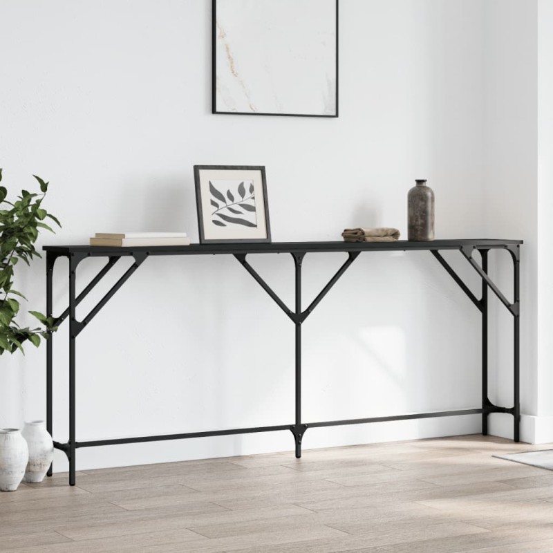 vidaXL Konsolentisch Schwarz 180x23x75 cm Holzwerkstoff vidaXL Konsolentisch Schwarz 180x23x75 cm Holzwerkstoff