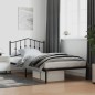 vidaXL Bettgestell mit Kopfteil Metall Schwarz 100x200 cm