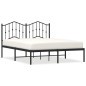 vidaXL Bettgestell mit Kopfteil Metall Schwarz 140x200 cm vidaXL Bettgestell mit Kopfteil Metall Schwarz 140x200 cm