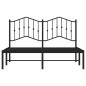 vidaXL Bettgestell mit Kopfteil Metall Schwarz 140x200 cm vidaXL Bettgestell mit Kopfteil Metall Schwarz 140x200 cm