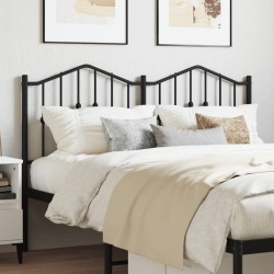 vidaXL Kopfteil Metall Schwarz 150 cm