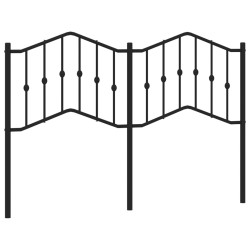 vidaXL Kopfteil Metall Schwarz 135 cm