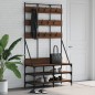 vidaXL Kleiderständer mit Schuhablage Braun Eichen-Optik 100x40x184 cm vidaXL Kleiderständer mit Schuhablage Braun Eichen-Optik 100x40x184 cm