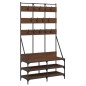 vidaXL Kleiderständer mit Schuhablage Braun Eichen-Optik 100x40x184 cm vidaXL Kleiderständer mit Schuhablage Braun Eichen-Optik 100x40x184 cm