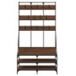 vidaXL Kleiderständer mit Schuhablage Braun Eichen-Optik 100x40x184 cm vidaXL Kleiderständer mit Schuhablage Braun Eichen-Optik 100x40x184 cm