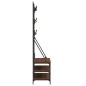 vidaXL Kleiderständer mit Schuhablage Braun Eichen-Optik 100x40x184 cm vidaXL Kleiderständer mit Schuhablage Braun Eichen-Optik 100x40x184 cm