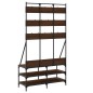 vidaXL Kleiderständer mit Schuhablage Braun Eichen-Optik 100x40x184 cm vidaXL Kleiderständer mit Schuhablage Braun Eichen-Optik 100x40x184 cm