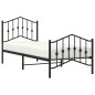 vidaXL Bettgestell mit Kopf- und Fußteil Metall Schwarz 90x190 cm vidaXL Bettgestell mit Kopf- und Fußteil Metall Schwarz 90x190 cm
