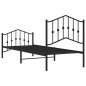 vidaXL Bettgestell mit Kopf- und Fußteil Metall Schwarz 90x190 cm vidaXL Bettgestell mit Kopf- und Fußteil Metall Schwarz 90x190 cm