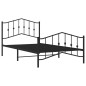 vidaXL Bettgestell mit Kopf- und Fußteil Metall Schwarz 100x200 cm vidaXL Bettgestell mit Kopf- und Fußteil Metall Schwarz 100x200 cm