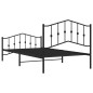 vidaXL Bettgestell mit Kopf- und Fußteil Metall Schwarz 100x200 cm vidaXL Bettgestell mit Kopf- und Fußteil Metall Schwarz 100x200 cm