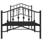 vidaXL Bettgestell mit Kopf- und Fußteil Metall Schwarz 90x200 cm vidaXL Bettgestell mit Kopf- und Fußteil Metall Schwarz 90x200 cm