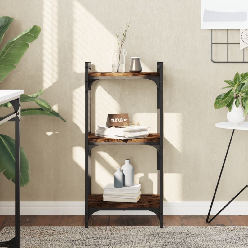 vidaXL Bücherregal 3 Böden Räuchereiche 40x30x86 cm Holzwerkstoff vidaXL Bücherregal 3 Böden Räuchereiche 40x30x86 cm Holzwerkstoff