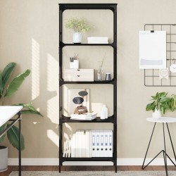 vidaXL Bücherregal 5 Böden Schwarz 59x35x171 cm Holzwerkstoff