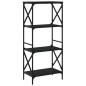 vidaXL Bücherregal 4 Böden Schwarz 59x35x132 cm Holzwerkstoff vidaXL Bücherregal 4 Böden Schwarz 59x35x132 cm Holzwerkstoff