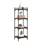 vidaXL Bücherregal 4 Böden Braun Eiche-Optik 40x30x120cm Holzwerkstoff vidaXL Bücherregal 4 Böden Braun Eiche-Optik 40x30x120cm Holzwerkstoff