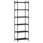 vidaXL Bücherregal 6 Böden Schwarz 60x30x188 cm Holzwerkstoff vidaXL Bücherregal 6 Böden Schwarz 60x30x188 cm Holzwerkstoff