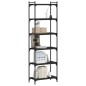 vidaXL Bücherregal 6 Böden Schwarz 60x30x188 cm Holzwerkstoff vidaXL Bücherregal 6 Böden Schwarz 60x30x188 cm Holzwerkstoff
