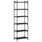 vidaXL Bücherregal 6 Böden Schwarz 60x30x188 cm Holzwerkstoff vidaXL Bücherregal 6 Böden Schwarz 60x30x188 cm Holzwerkstoff