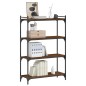 vidaXL Bücherregal 4 Böden Braun Eiche-Optik 80x30x120cm Holzwerkstoff vidaXL Bücherregal 4 Böden Braun Eiche-Optik 80x30x120cm Holzwerkstoff